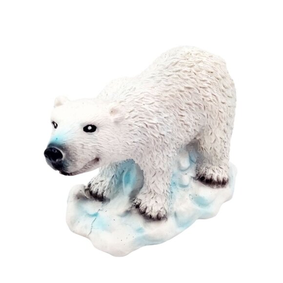 Polar Bear Figurine On Iceberg White Resin Sculpture Greenbrier International - Picture 1 of 14